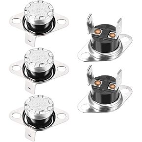 uxcell KSD301 Thermostat 100°C/212°F Normally Closed N.C Adjust Snap Disc Temperature Switch for Microwave,Oven,Coffee Maker 5pcs