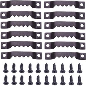 100 Pack Small Sawtooth Picture Hangers with 200 Screws Metal Picture Frames Hangers Set for Hanging Wooden Frames Paintings Artwork Craft Projects (Black)