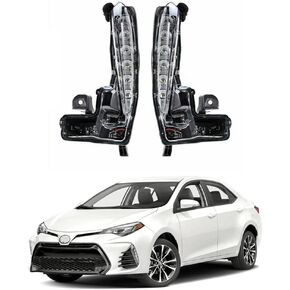 Pair of Fog Light Front Driving Fog Lamp Daytime Running Light Compatible for Toyota Corolla SE XSE 2017 2018 2019 Replaces TO2562103 TO2563103 8144002030 8143002030