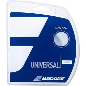 Babolat Unisexáû Adult's Synthetic Gut Saitenset 12m - Wei▀ Tennis String, White, 1.25