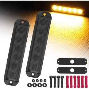 OFFROADTOWN 2pcs LED Side Marker Light Amber LED Clearance Lamp Front Rear Side Marker Indicator Light for Trailer Truck, Pickup, Van, RV, Boat, SUV