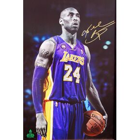 24x36 Kobe Bryant, not just one poster- but TWO Giant posters, US ART & FRAME High Resolution Lakers Black Mamba, Made in USA, Signature Moment AND Kobe Trophy Poster included 24x36 Both come rolled with NO FRAME- and both are rolled together n only one t