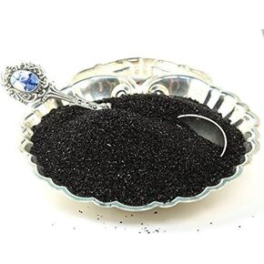 Black Imported German Glass Glitter - 1 Ounce Jar - Fine 90 Grit (most popular grain size) Sparkly Glass Glitter - 311-9-BK
