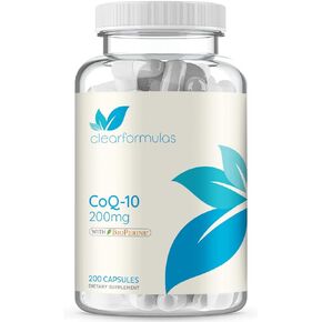 CoQ10 200mg 200 Capsules with BioPerine - Quick Absorption Non-GMO