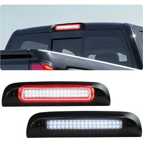 LED 3rd High Mount Brake Lights for Chevy Silverado 1500 2500HD 3500HD / GMC Sierra 1500 2500HD 3500HD Red Strobe and White White Cargo Light Kit