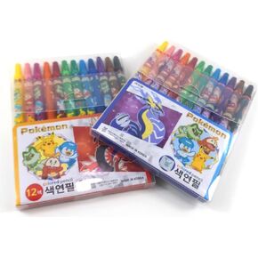 Pikachu 12 Count Colored Pencil Set Twistable Crayons (Designs May Vary, 1 Random Pack Will Be Sent)