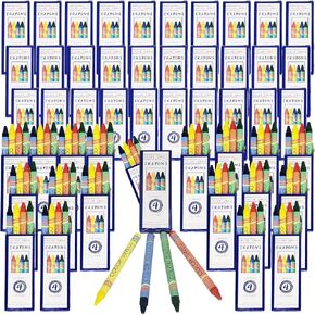 Color Swell Bulk Crayons 4 Packs - Restaurant Crayon Packs - 50 Packs 4 Crayons per Pack (200 crayons total)