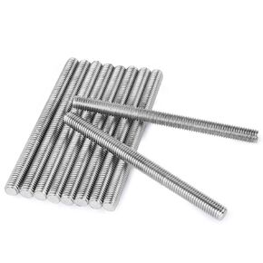 Pack of 10 ]M8 x 70mm Length 304 Stainless Steel Fully Threaded Rod Bar Studs Silver Tone