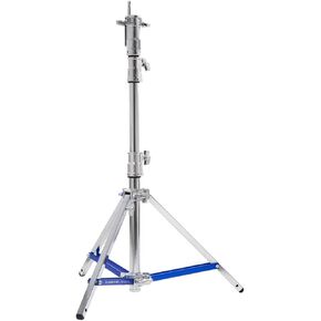 Flashpoint 5.7' Lowboy Steel Stand Pro with Leveling Leg and Combo Head, Silver