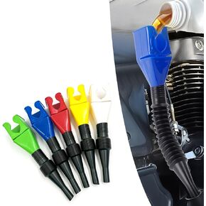 Pack-5 Draining Tool Snap Funnels, Multi-Functional Car Oil Changes Set, Plastic Automobile Accessories, Universal for Most Cars, Trucks and Vans (Multicolored)