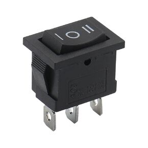 Baomain Rocker Switch AC 6A/250V 10A/125V 3 Terminal SPDT ON/Off/ON 3 Position Snap in Boat (5PCS)