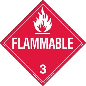 Labelmaster Z-RVW2 Flammable Liquid Hazmat Placard, Worded, Rigid Vinyl (Pack of 25)