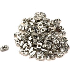 100Pcs 3030 Series Sliding M3 T Slot Nut Hammer Head Fastener Nut M6x15.5x8mm for Aluminum Profile