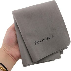 BAIRONG رمادي تقليد الشامواه ستوكات تنظيف وتلميع القماش للآلة الموسيقية الغيتار الكمان البيانو الكلارينيت 17.9 × 11.8 بوصة in Kuwait