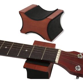 Guitar Neck Rest Mahogany Wood with Soft Felt Insert, 1Pcs Universal Guitar Desktop Rest Stand Neck Pillow, Guitar Neck Rest Support Pillow Repair for Electric Acoustic Guitar