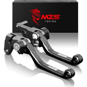 MZS Dirt Bike Brake Clutch Levers Pivot Adjustable CNC Red Compatible with CRF125F CRF125FB CRF 125F 2014-2023