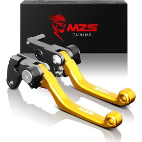 MZS Dirt Bike Brake Clutch Levers Pivot Adjustable CNC Red Compatible with CRF125F CRF125FB CRF 125F 2014-2023