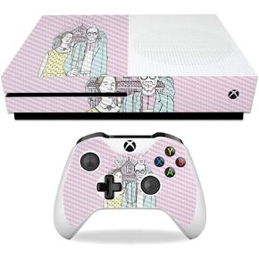 MightySkins Carbon Fiber Skin for Microsoft Xbox One S - Action Fish Puzzle | Protective, Durable Textured Carbon Fiber Finish | Easy to Apply, Remove, and Change Styles | Made in The USA
