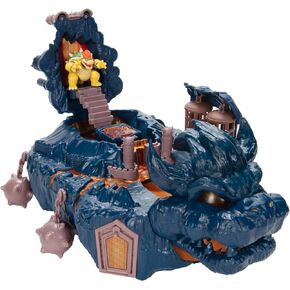 The Super Mario Bowser Island Castle Playset with 2.5" Bowser Action Figure & Interactive Pieces