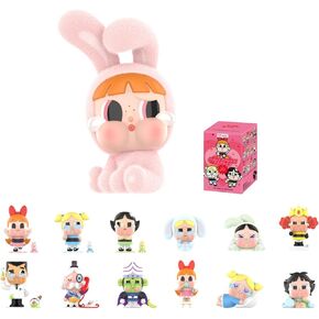 مجسمات سلسلة POP MART Crybaby x Powerpuff Girls، مجسمات صندوق Crybaby Blind Box، مجسمات مجسمة بتصميم عشوائي، ألعاب قابلة للتجميع، ديكورات منزلية، هدايا عيد ميلاد للعطلات للفتيات والفتيان، صندوق واحد