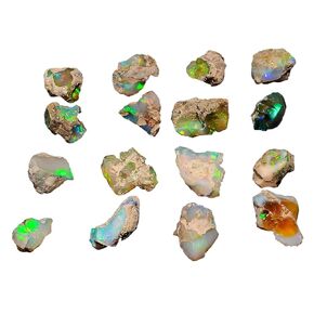 Natural Ethiopian Opal Rough Gemstone 25 carats, Raw Crystals Rock, Jewelry Making Supplies, Chakra Healing Stone Gift, Opal Supply, GEMKORA™