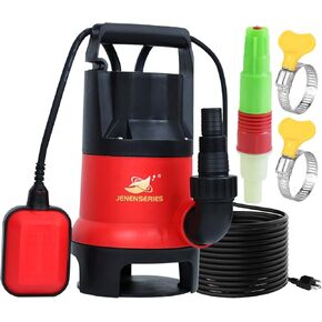 Sump Pump,1/2HP 110V 2100GPH Submersible Clean/Dirty Water Pump with Automatic Float Switch for Pool, Pond, Garden, Flooded Cellar, Aquarium and Irrigation