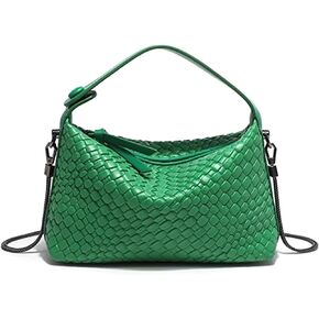 Hobo Bag for Women Vegan Leather Small Tote Crossbody Shoulder Purse Top Handle Handbag Satchel with Metal Chain