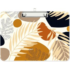 Plastic A4 Clipboard Landscape, Fashion Clip Board with Low Profile Clip for Drawing, Sketching, Art Supplies, Drafting Supplies, Leopard
