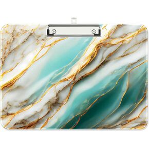Plastic A4 Clipboard Landscape, Fashion Clip Board with Low Profile Clip for Drawing, Sketching, Art Supplies, Drafting Supplies, Leopard