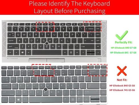 غطاء لوحة المفاتيح لـ 2021 2022 HP EliteBook 840 G7 G8 14 بوصة غطاء لوحة مفاتيح الكمبيوتر المحمول، HP EliteBook 845 G8 G7 14 بوصة واقي غطاء لوحة مفاتيح الكمبيوتر المحمول، قوس قزح ملون in Kuwait