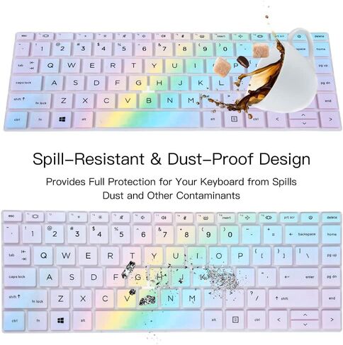 غطاء لوحة المفاتيح لـ 2021 2022 HP EliteBook 840 G7 G8 14 بوصة غطاء لوحة مفاتيح الكمبيوتر المحمول، HP EliteBook 845 G8 G7 14 بوصة واقي غطاء لوحة مفاتيح الكمبيوتر المحمول، قوس قزح ملون in Kuwait