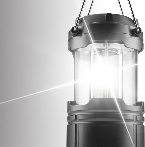4 عبوات من فوانيس التخييم التي تعمل بالبطارية، مصابيح COB LED للتخييم لانقطاع التيار الكهربائي، والطوارئ المنزلية، والتخييم، والمشي لمسافات طويلة، والإعصار، (البطاريات غير متضمنة) in Kuwait