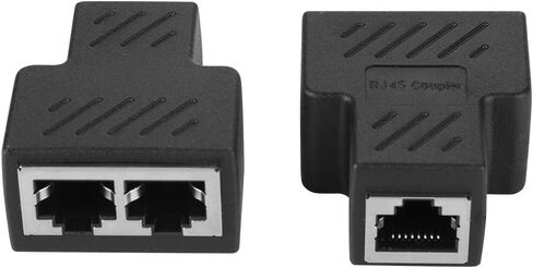 ASHATA RJ45 Network Splitter, 2PCS 3.5MM Male 3-Channel Network RJ45 8-core Jack Splitter Adapter POE Network Distributor in Saudi Arabia