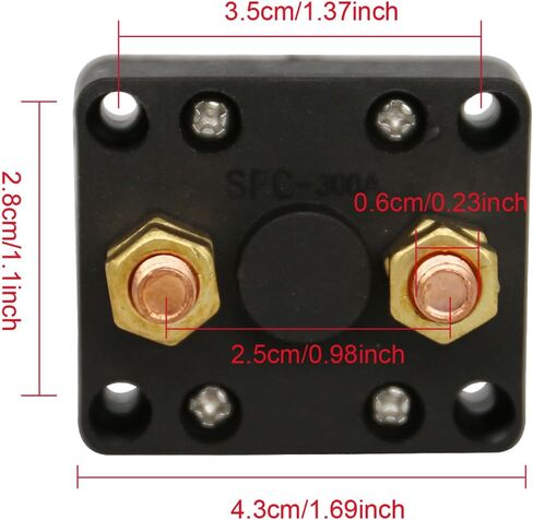 UTSAUTO بطارية مفتاح فصل سيارة فان شاحنة قارب بطارية قطع الطاقة المعزل الدوار قتل على إيقاف التبديل 300A in Kuwait