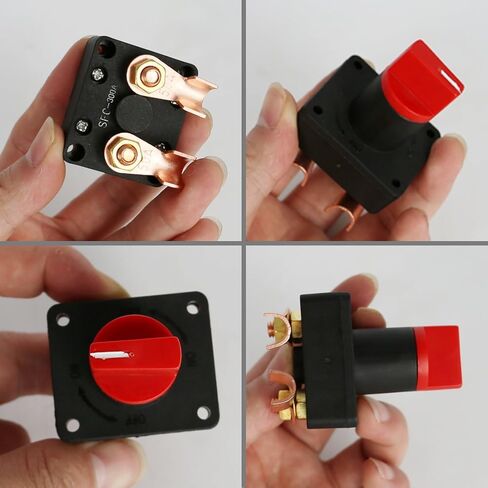 UTSAUTO بطارية مفتاح فصل سيارة فان شاحنة قارب بطارية قطع الطاقة المعزل الدوار قتل على إيقاف التبديل 300A in Kuwait