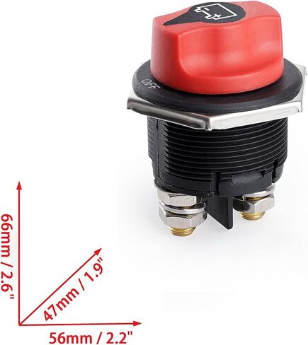 Battery Disconnect Switch Battery Isolator Switch Main Switch 12V-48V Cut Shut Off Isolator Switch Max. 32V DC 100A Cont 150A INT ON-Off Power Switch for Marine Boat Caravan Car Vehicles Yacht Bus in Saudi Arabia