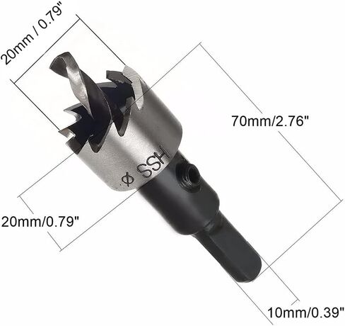 HSS Hole Saw 3/4" Drill Bit Opener Cutter Drilling Tool for Stainless Steel Aluminum Alloy Thin Iron Plastic Wood 2 Pcs in Saudi Arabia