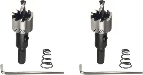 HSS Hole Saw 3/4" Drill Bit Opener Cutter Drilling Tool for Stainless Steel Aluminum Alloy Thin Iron Plastic Wood 2 Pcs in Saudi Arabia