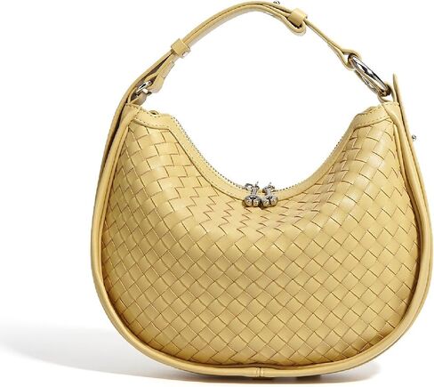 Crescent Shoulder Bag for Women, Woven Crossbody Bag, Small Clutch Purse, Hobo Tote Handbags with Detachable Straps in Saudi Arabia