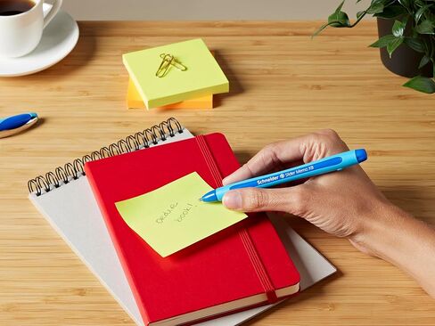 Schneider Slider Memo XB (Extra Broad) Ballpoint Pen, 1.4 mm, Light Blue Barrel, Black Ink, Box of 10 Pens (150201) in Saudi Arabia