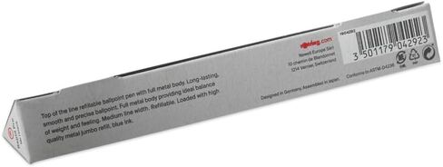 rOtring Rapid Pro Retractable Ballpoint Technical Drawing Pen, Medium Point, Blue Ink, Black Full-Metal Body in Saudi Arabia