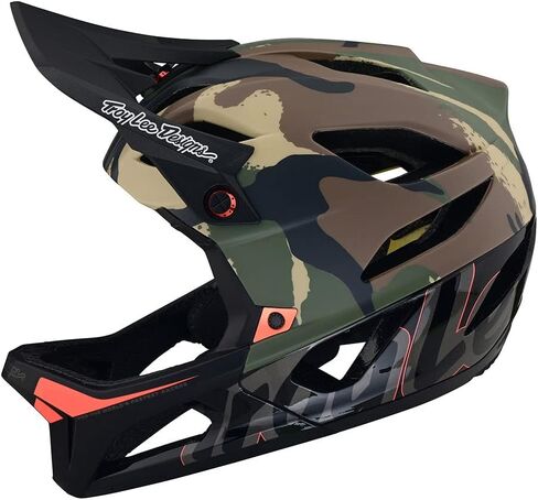 Troy Lee Designs Stage Signature Camo Full Face Mountain Bike Helmet for Max Ventilation Lightweight MIPS EPP EPS Racing Downhill DH BMX MTB - Adult Men Women (Army Green, MD/LG) in Saudi Arabia