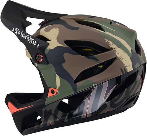 Troy Lee Designs Stage Signature Camo Full Face Mountain Bike Helmet for Max Ventilation Lightweight MIPS EPP EPS Racing Downhill DH BMX MTB - Adult Men Women (Army Green, MD/LG) in Saudi Arabia