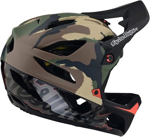 Troy Lee Designs Stage Signature Camo Full Face Mountain Bike Helmet for Max Ventilation Lightweight MIPS EPP EPS Racing Downhill DH BMX MTB - Adult Men Women (Army Green, MD/LG) in Saudi Arabia