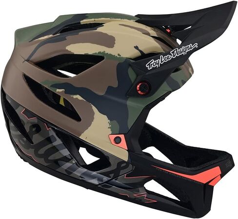 Troy Lee Designs Stage Signature Camo Full Face Mountain Bike Helmet for Max Ventilation Lightweight MIPS EPP EPS Racing Downhill DH BMX MTB - Adult Men Women (Army Green, MD/LG) in Saudi Arabia