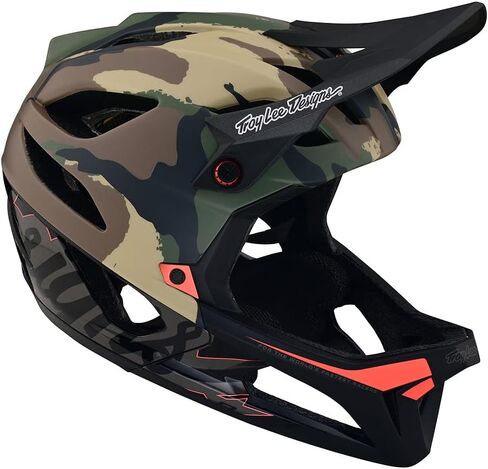 Troy Lee Designs Stage Signature Camo Full Face Mountain Bike Helmet for Max Ventilation Lightweight MIPS EPP EPS Racing Downhill DH BMX MTB - Adult Men Women (Army Green, MD/LG) in Saudi Arabia