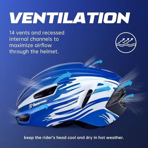Adult Bike Helmets, Mountain & Road Bicycle Helmets for Men Women, Blue/Grey Lightweight Cycling Helmets with Replacement Liner in Saudi Arabia