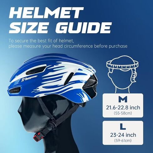 Adult Bike Helmets, Mountain & Road Bicycle Helmets for Men Women, Blue/Grey Lightweight Cycling Helmets with Replacement Liner in Saudi Arabia