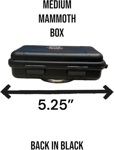 MAMMOTH BOX Magnetic Box-Med 5.25" Hard Case Hide your Keys for the dog sitter around your house, Fobs and GPS Trackers Under Your Vehicle, Phones and Keys on the Boat or Golf Cart. (Medium, Black) in Saudi Arabia