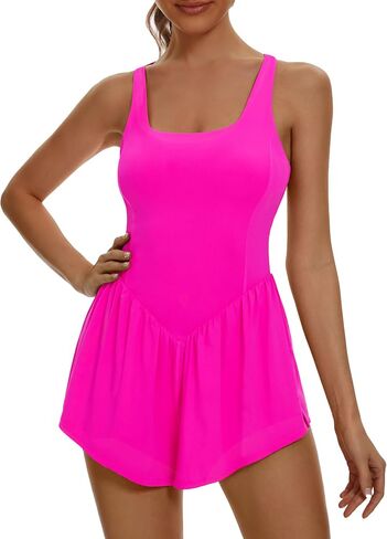 Womens Athletic Romper Running Onesie Workout Rompers One Piece Outfits Exercise Jumpsuits Gym Romper in Saudi Arabia
